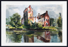 Otto Geigenberger Print, Moated castle in Reichertshausen