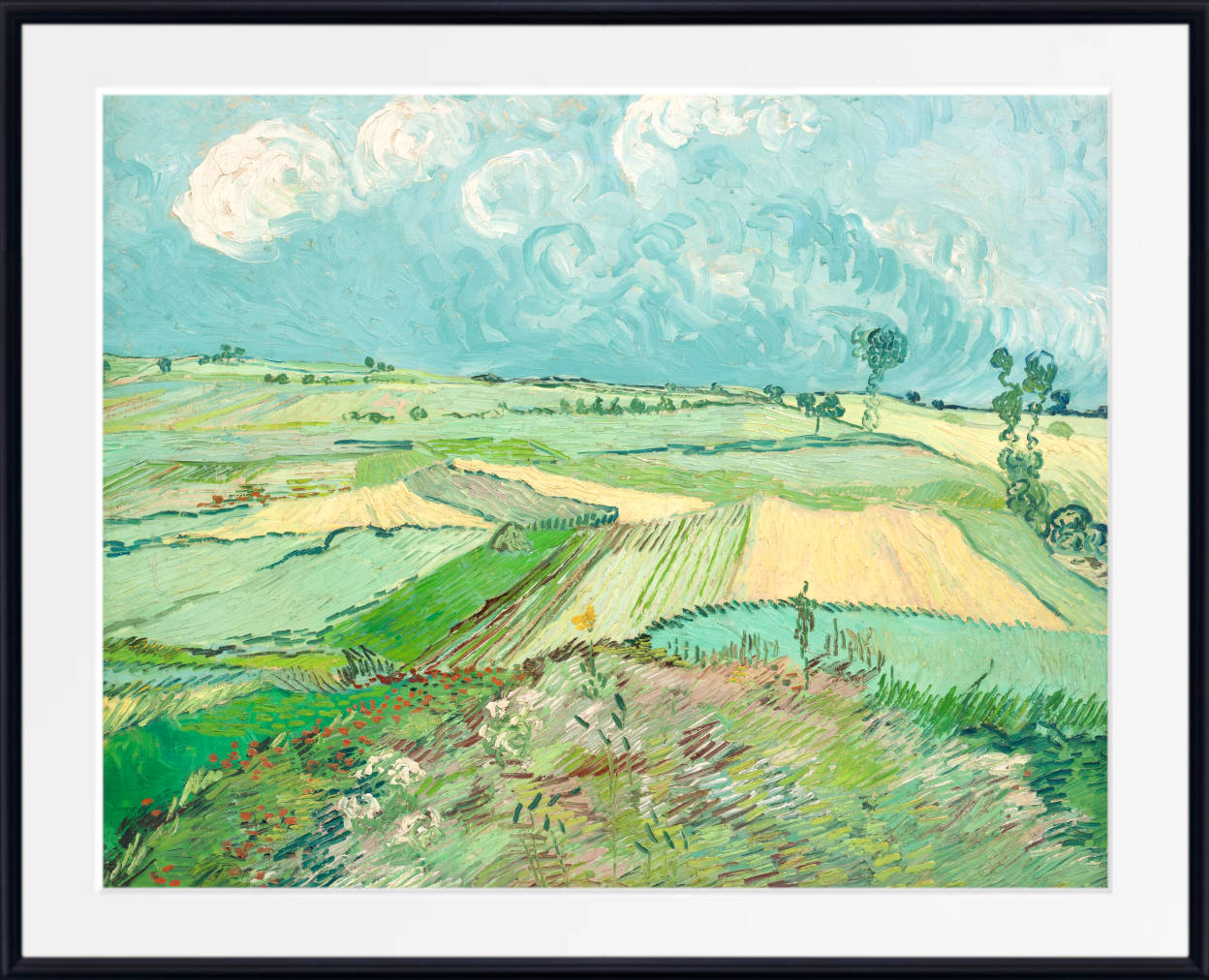 Vincent Van Gogh Print, Wheat Fields after the Rain (The Plain of Auvers), 1890