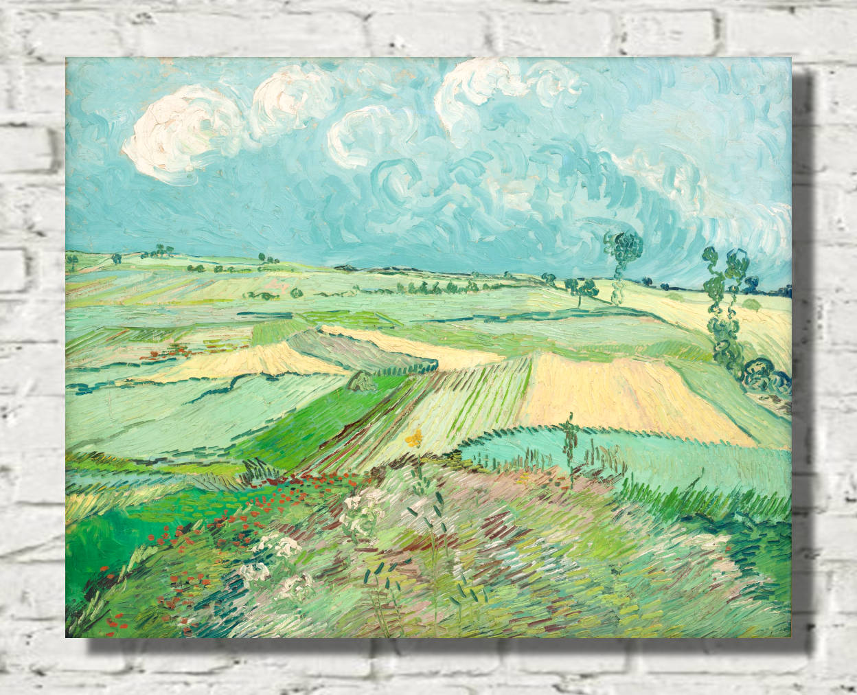 Vincent Van Gogh Print, Wheat Fields after the Rain (The Plain of Auvers), 1890