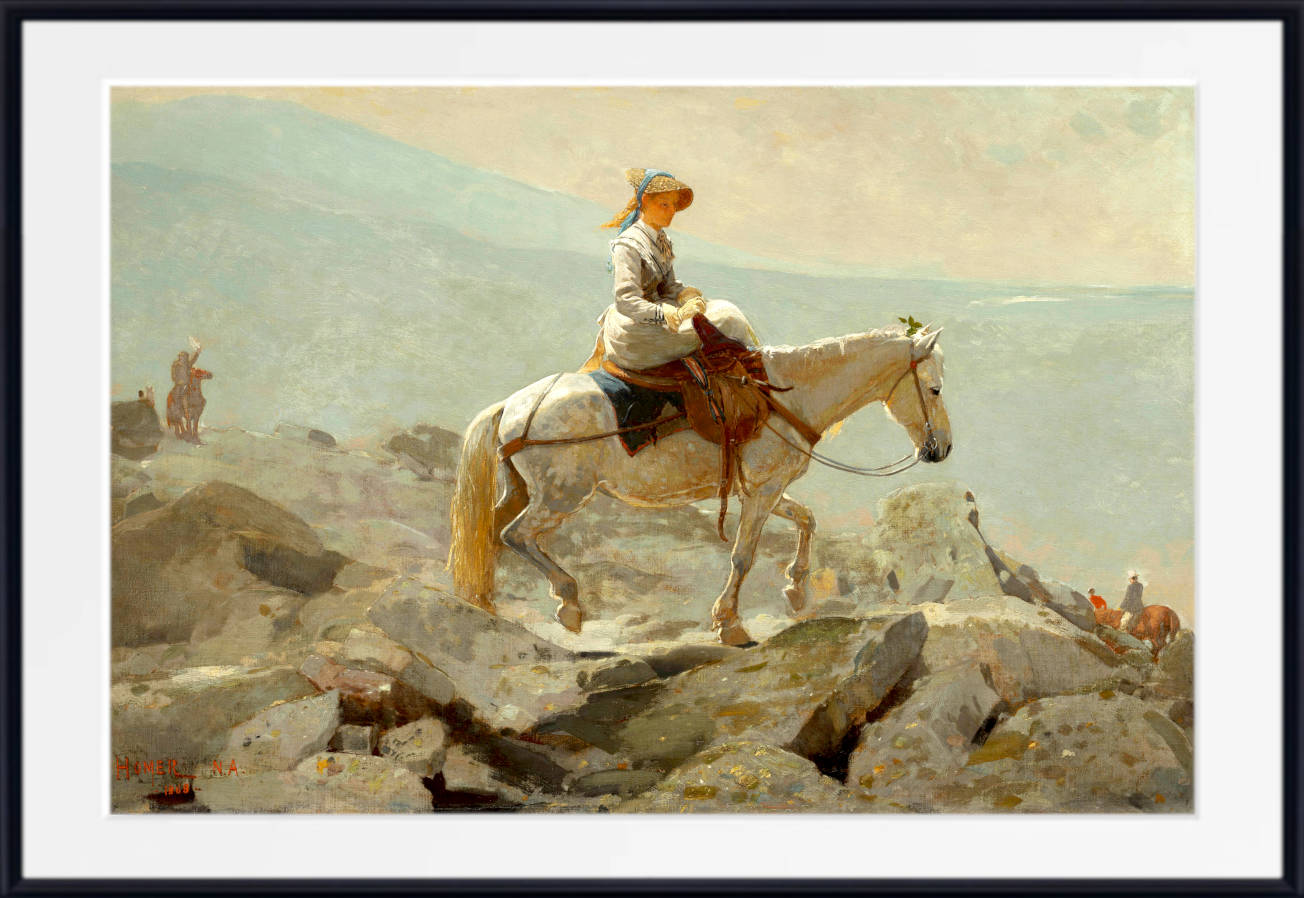 Winslow Homer Fine Art Print :  The Bridle Path, White Mountains