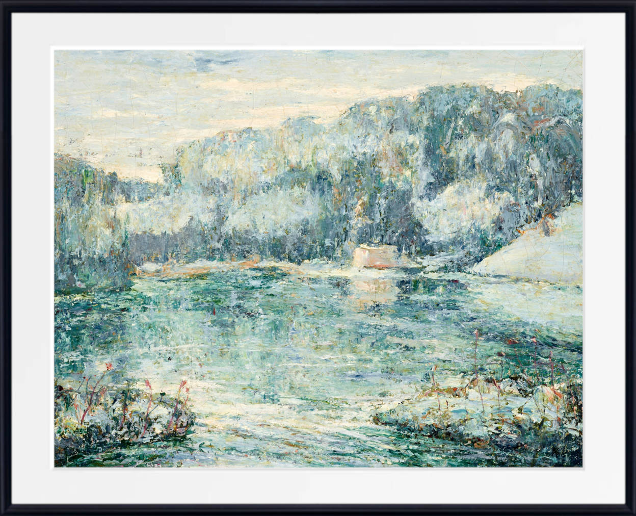 Ernest Lawson Print, Winter, Spuyten Duyvil (circa 1908)