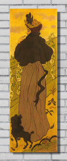 Woman Standing Beside a Balustrade with a Poodle by Paul Ranson