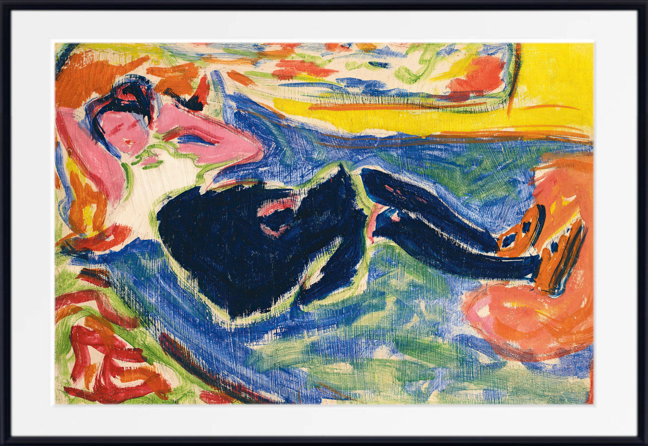 Woman With Black Stockings – The Black Grete (1909) by Ernst Ludwig Kirchner