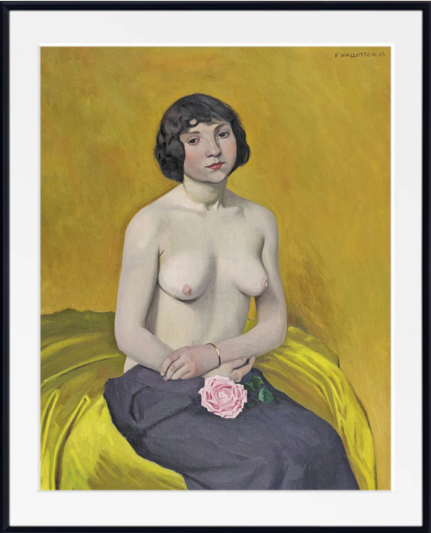Woman With Rose, Félix Vallotton Fine Art Print