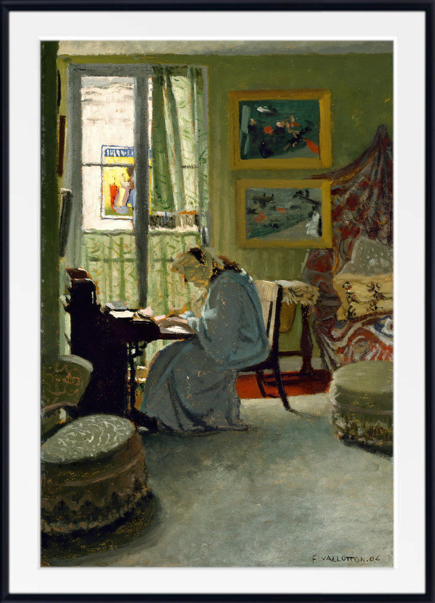 Woman Writing in an Interior, Félix Vallotton
