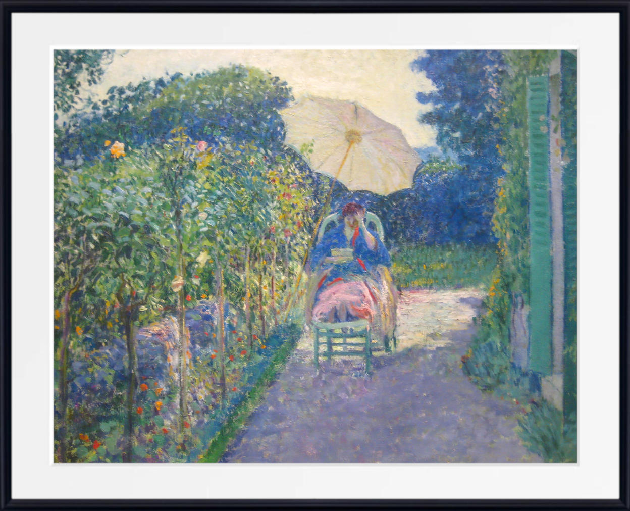 Frederick Carl Frieseke Prints, Woman Seated in a Garden (1914)