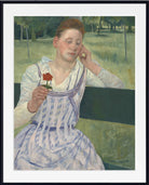 Mary Cassatt, Impressionist Fine Art Print : Woman with a Red Zinnia