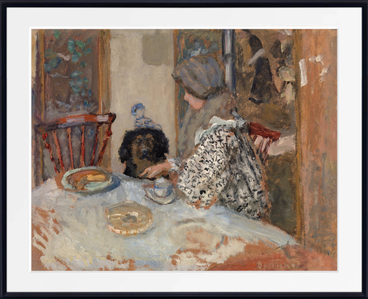 Pierre Bonnard Print, Woman and Dog at Table
