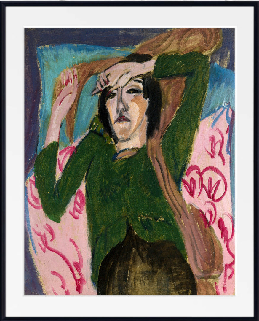 Woman in a Green Jacket (1913) by Ernst Ludwig Kirchner