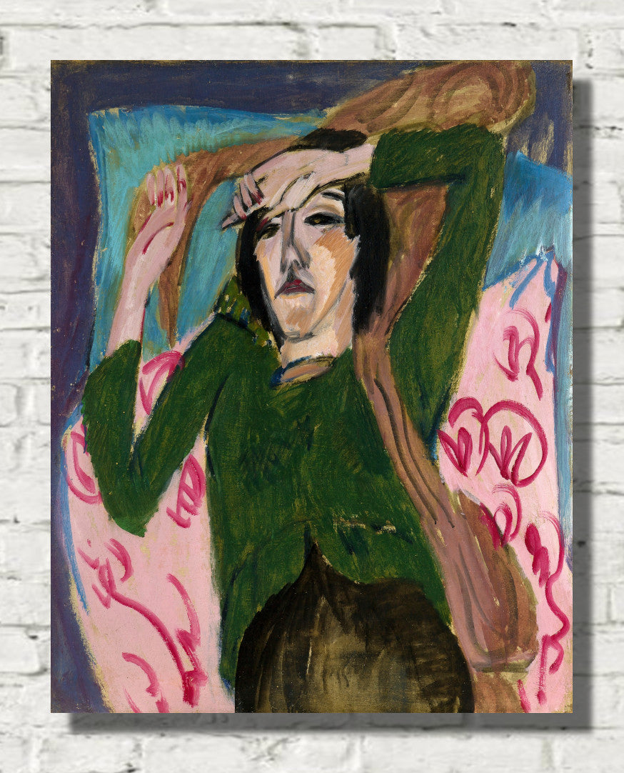 Woman in a Green Jacket (1913) by Ernst Ludwig Kirchner