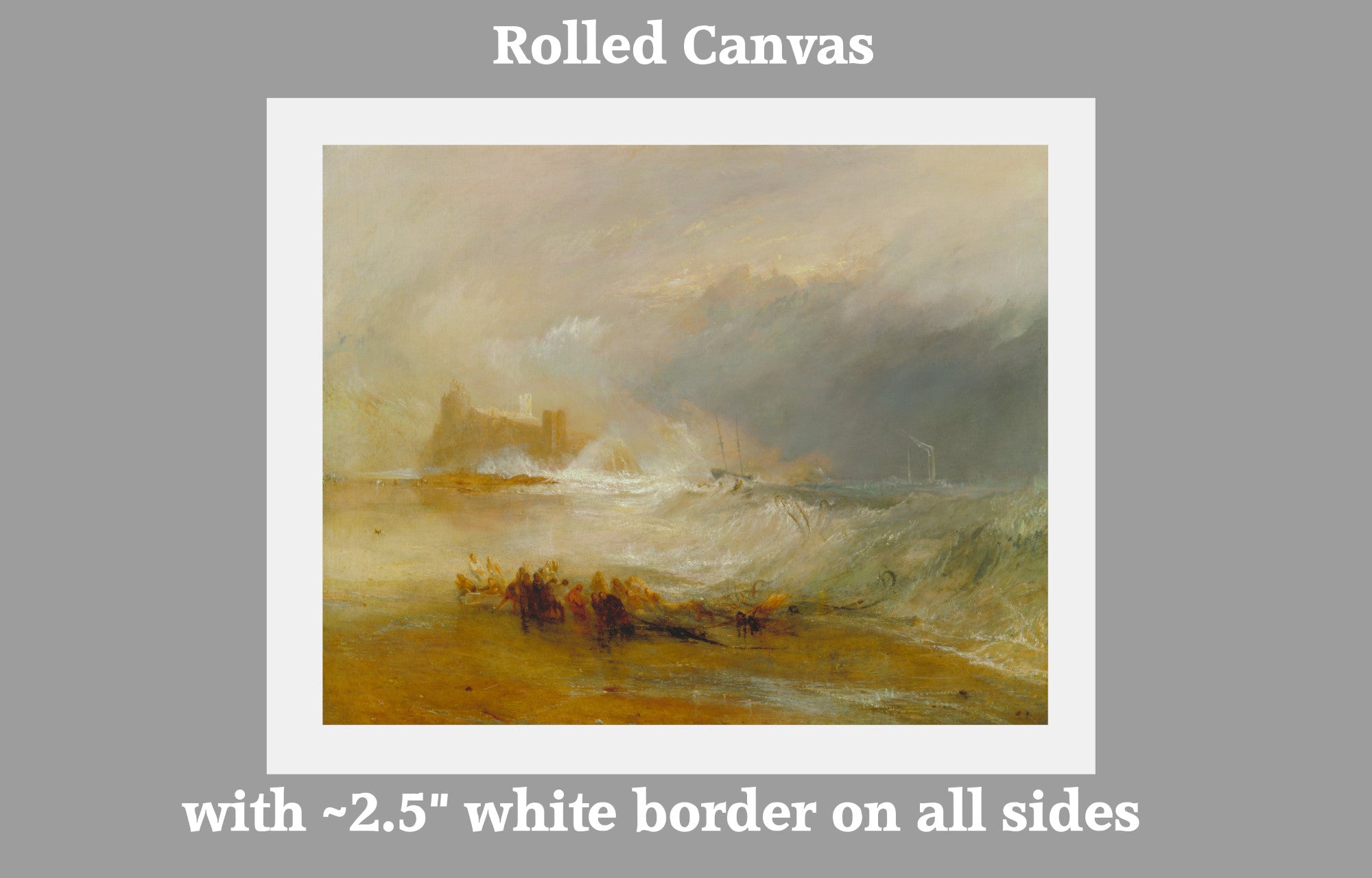 Wreckers, Coast of Northumberland, with a Steam-Boat Assisting a Ship off Shore by William Turner