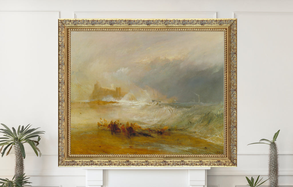 Wreckers, Coast of Northumberland, with a Steam-Boat Assisting a Ship off Shore by William Turner