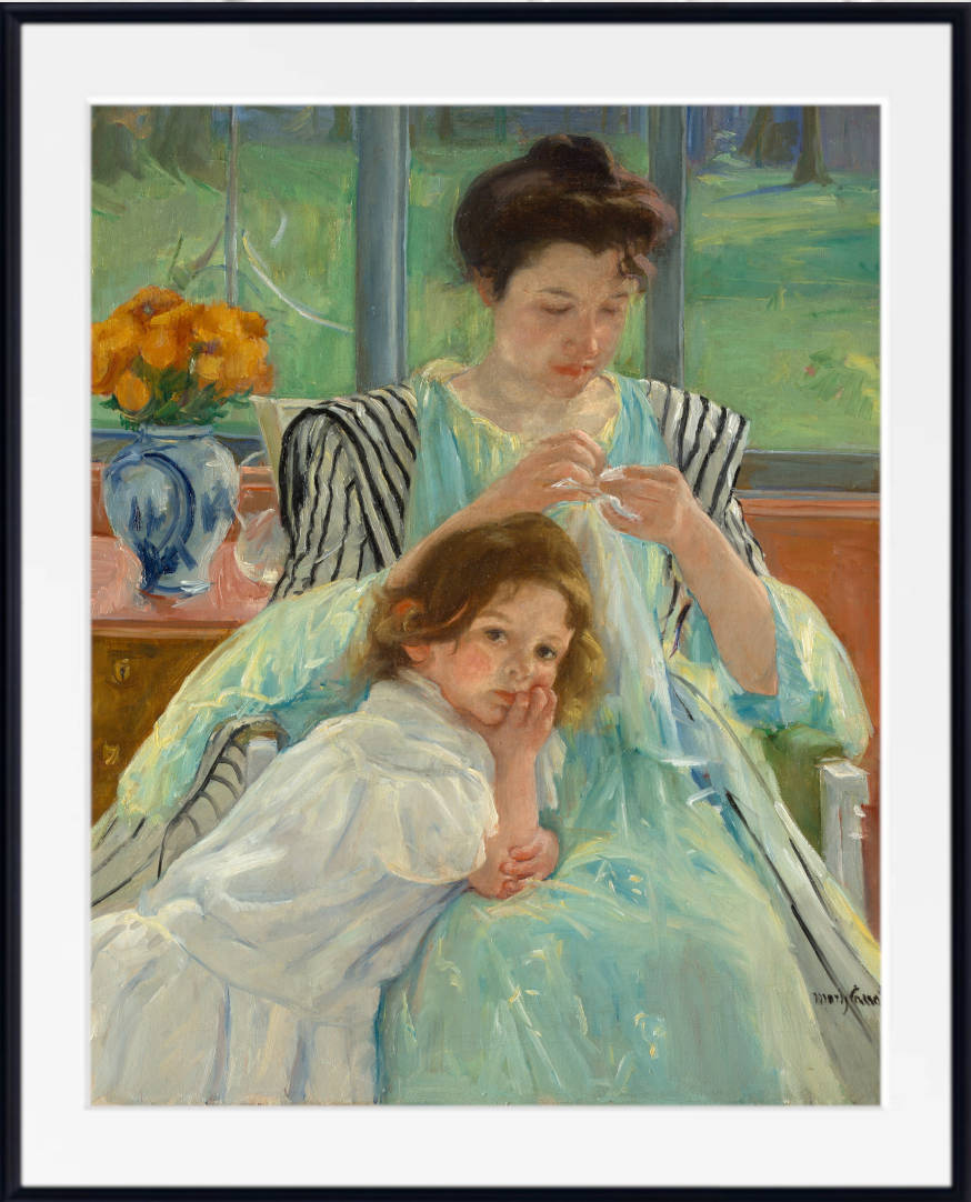 Mary Cassatt, Impressionist Fine Art Print : Young Mother Sewing