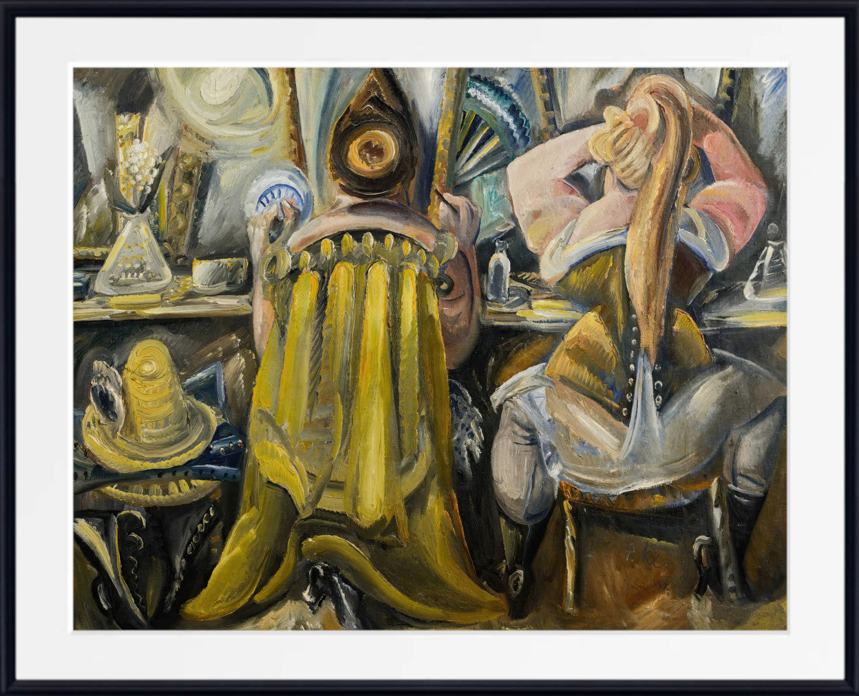 Two Women in the Cloakroom (1925) by Paul Kleinschmidt