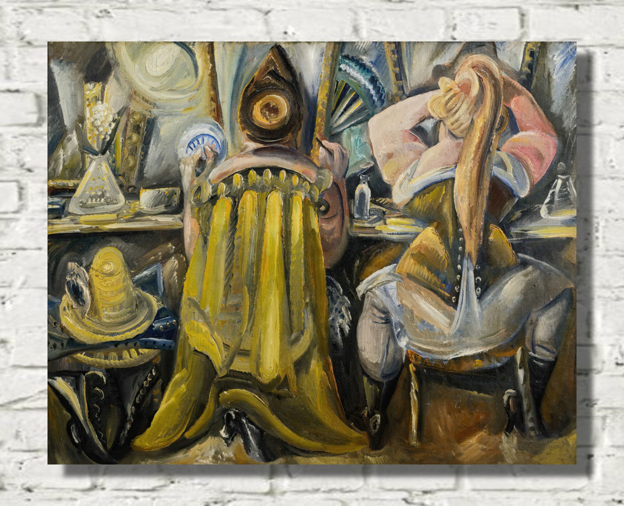 Two Women in the Cloakroom (1925) by Paul Kleinschmidt