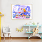 Aladdin Elephant Cute Children's Nursery Wall Art Print