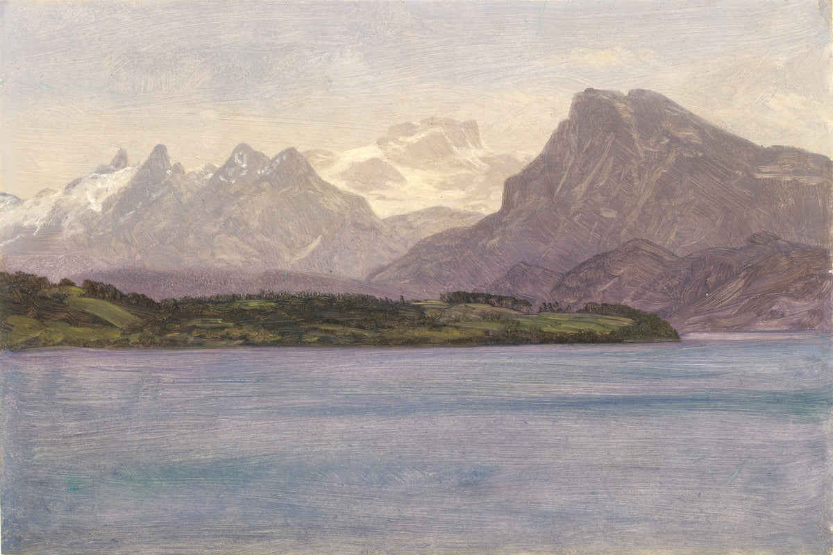 Albert Bierstadt Print, Alaskan Coast Range (ca. 1889) as an unframed print