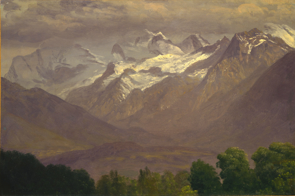 Albert Bierstadt Print, In the High Mountains as an unframed print