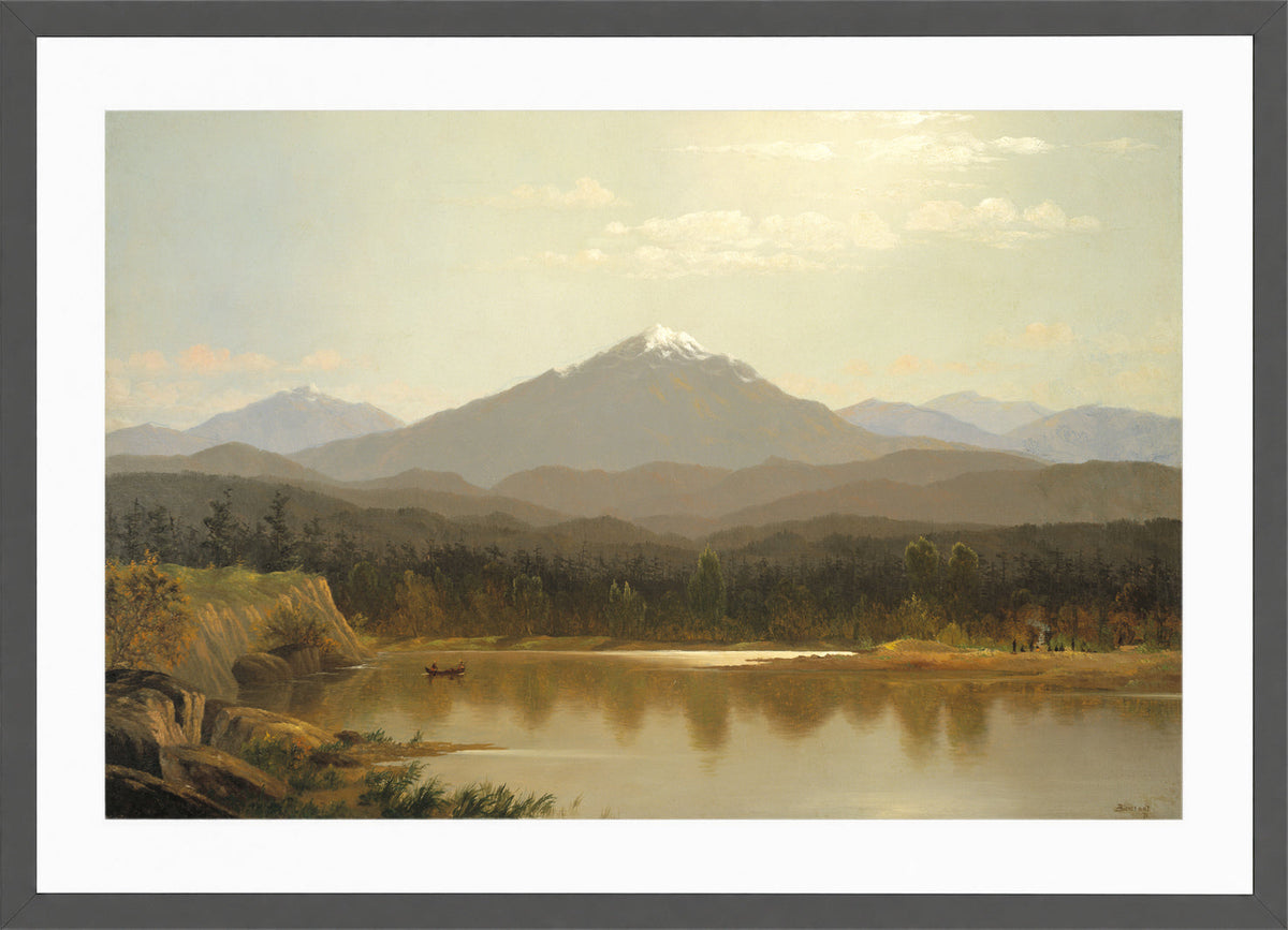 Albert Bierstadt Print, Laramie Peak (1870) in a dark grey frame