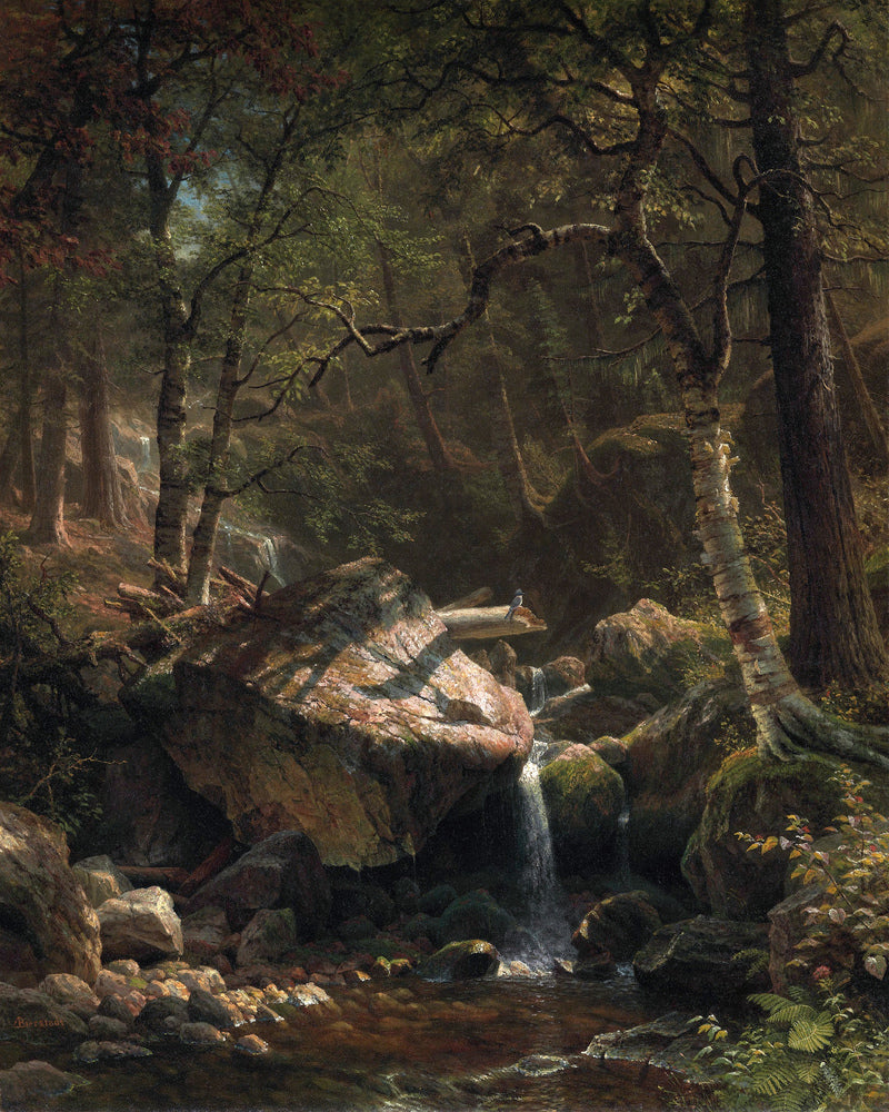 Albert Bierstadt Print, Mountain Brook as an unframed print