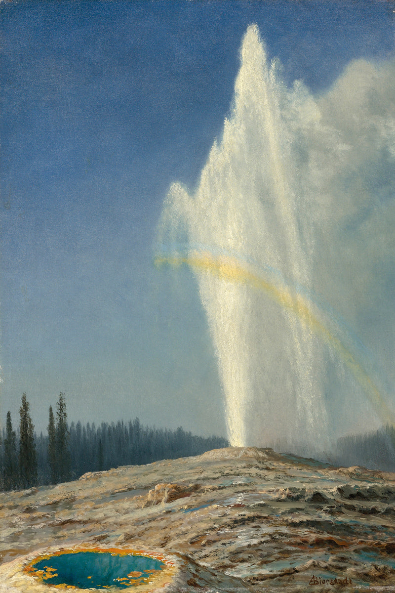 Albert Bierstadt Print, Old Faithful as an unframed print