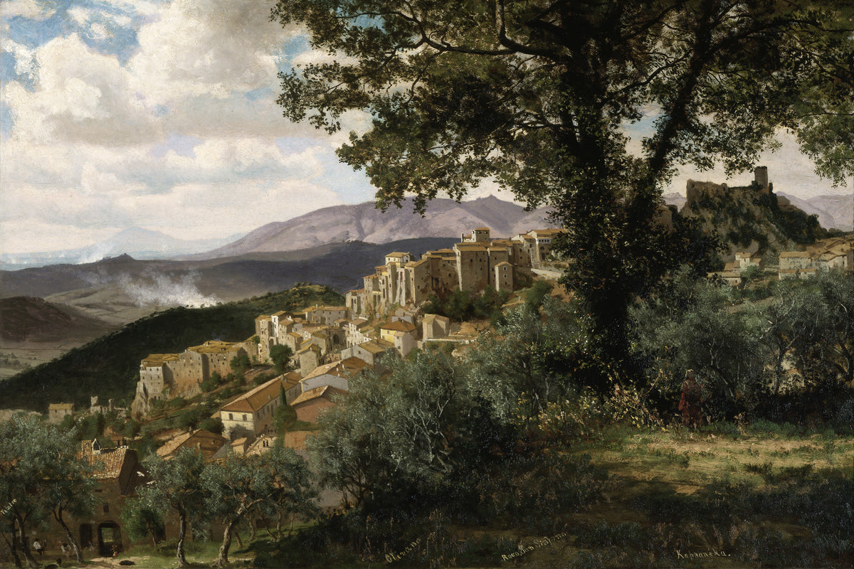 Albert Bierstadt Print, Olevano as an unframed print