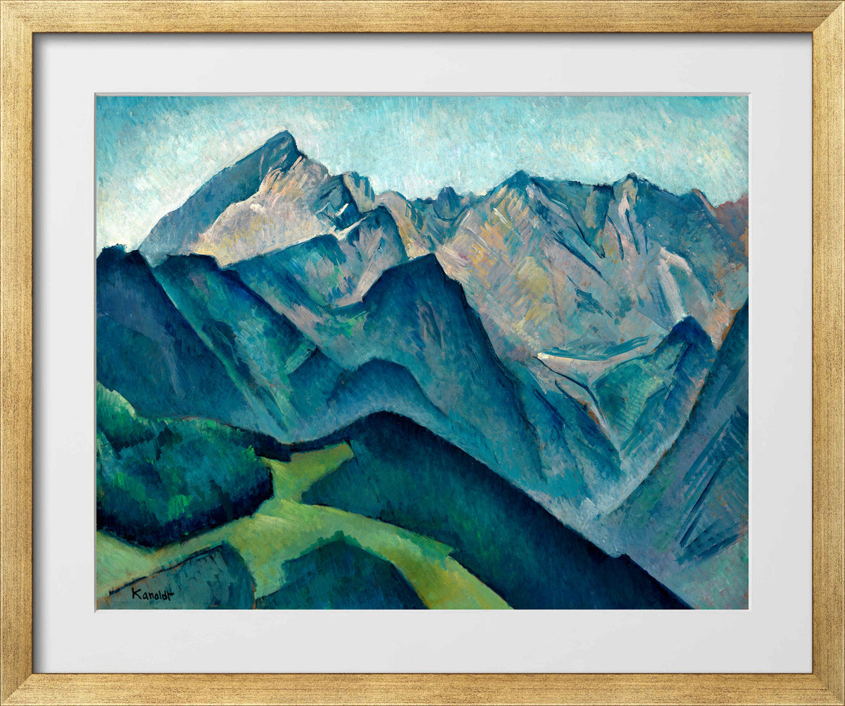 Blick auf die Alpspitze (c. 1932) by Alexander Kanoldt β gold frame