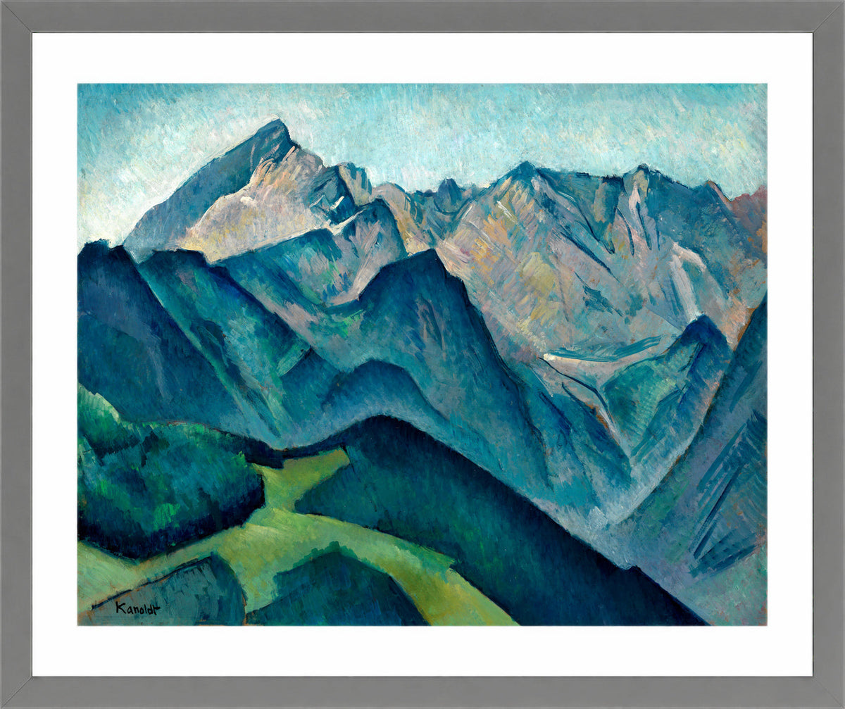 Blick auf die Alpspitze (c. 1932) by Alexander Kanoldt β light grey frame