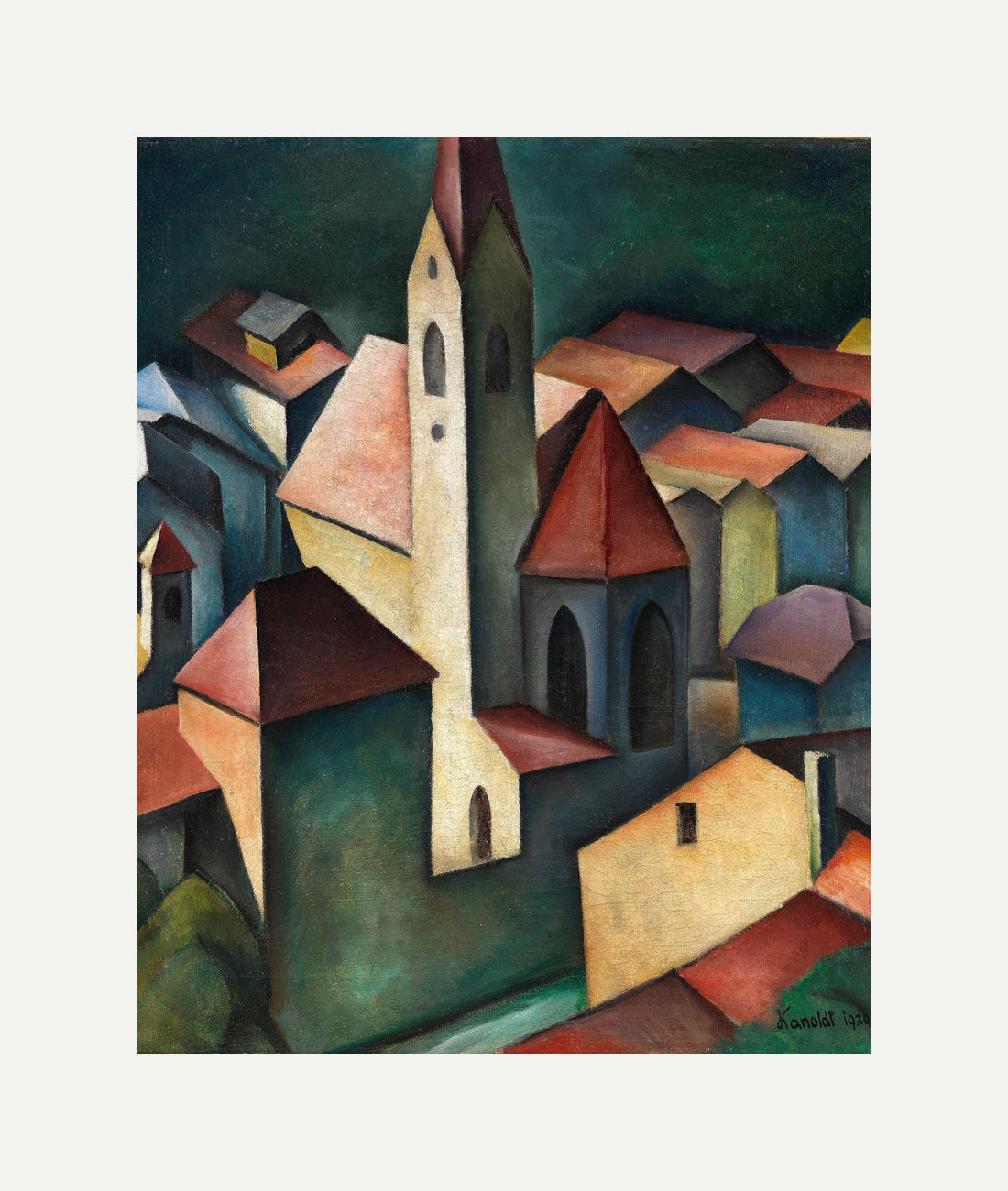 Die Kirche III (1920) by Alexander Kanoldt β rolled canvas
