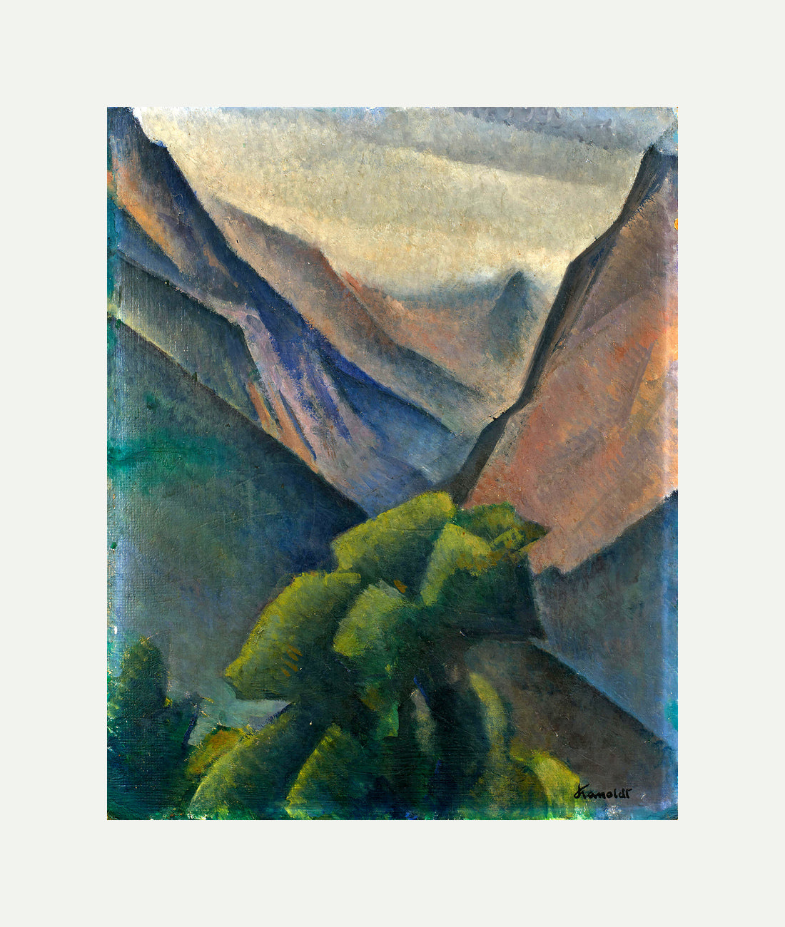 Gebirgsansicht (1930) by Alexander Kanoldt β rolled canvas