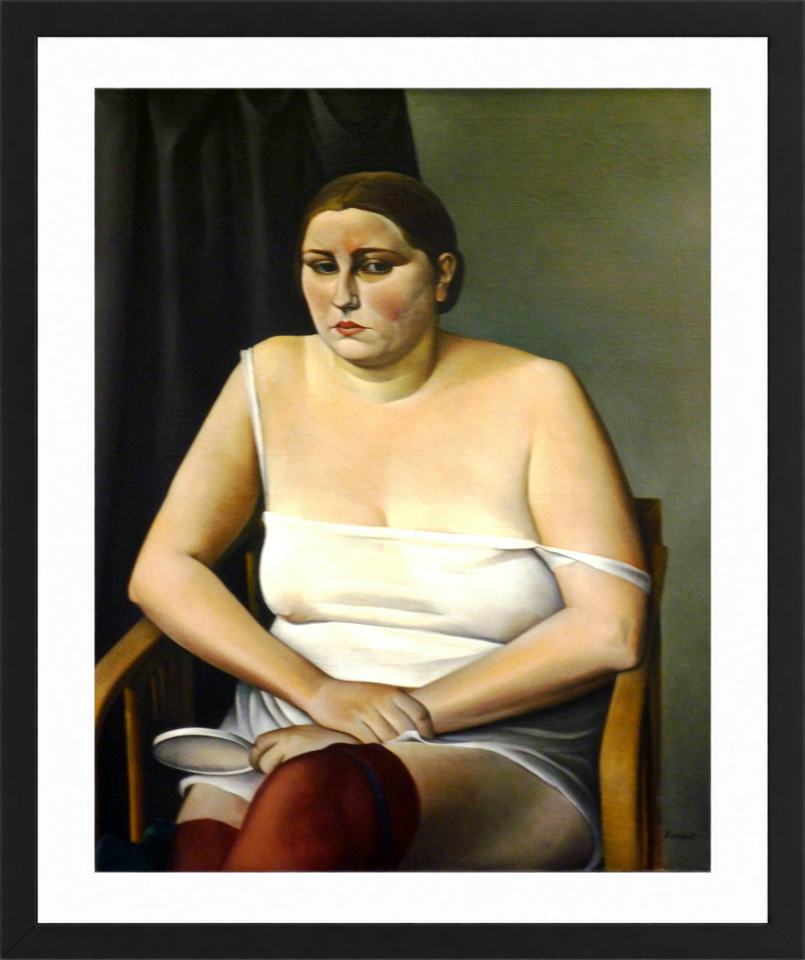 Halbakt II (1926) by Alexander Kanoldt β black frame