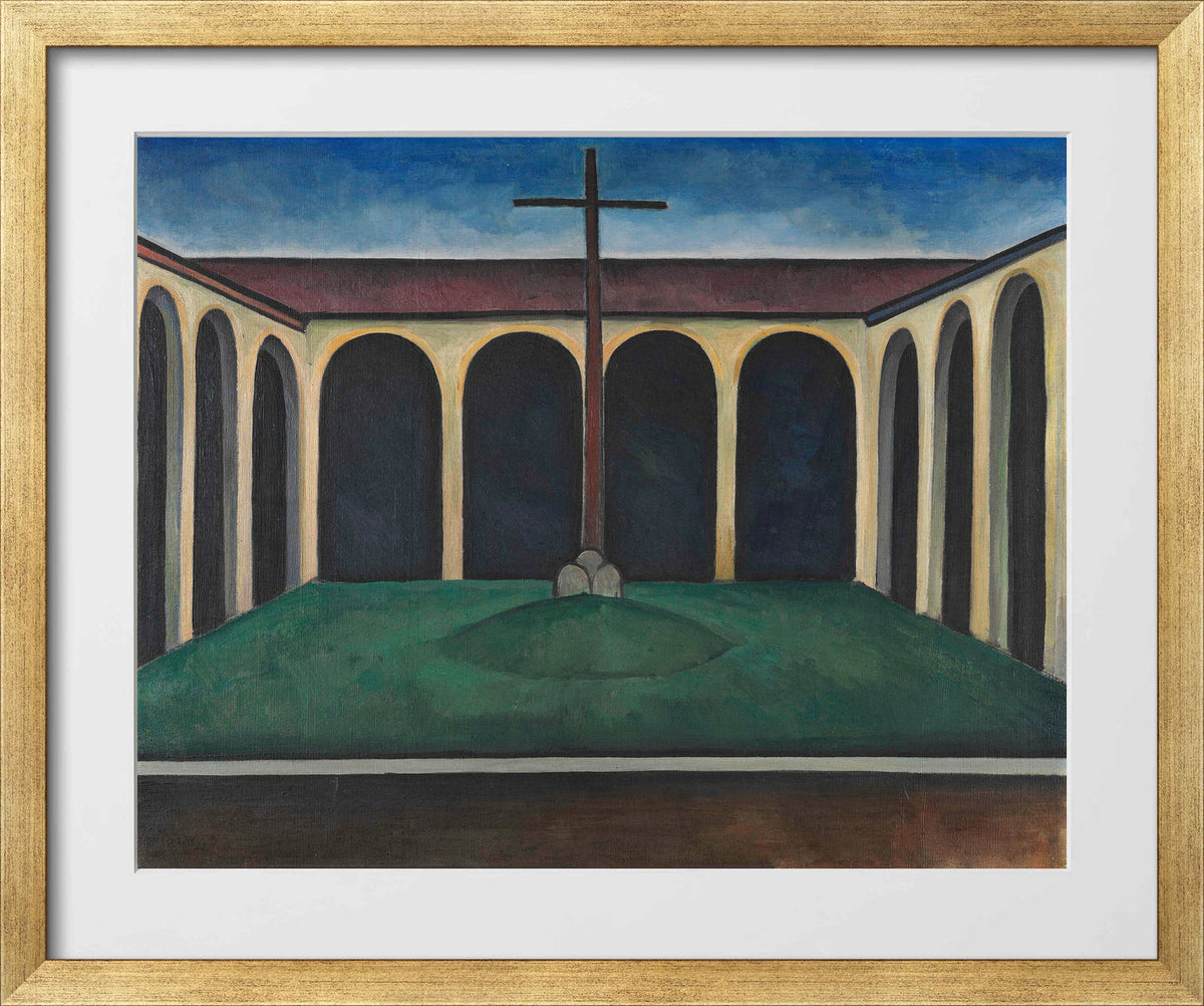 Kreuzgang I (1913) by Alexander Kanoldt β gold frame