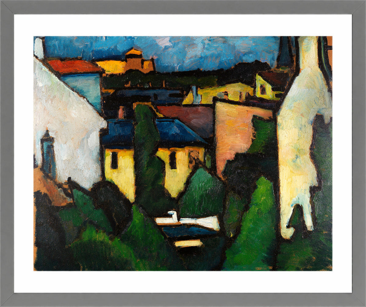 Nikolaiplatz (1910–1913) by Alexander Kanoldt — light grey frame