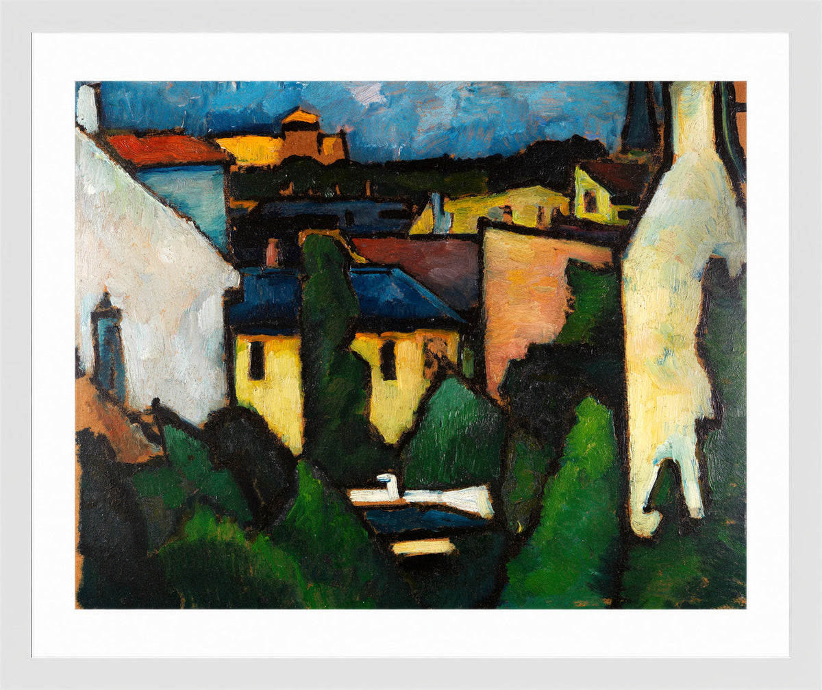 Nikolaiplatz (1910–1913) by Alexander Kanoldt — white frame