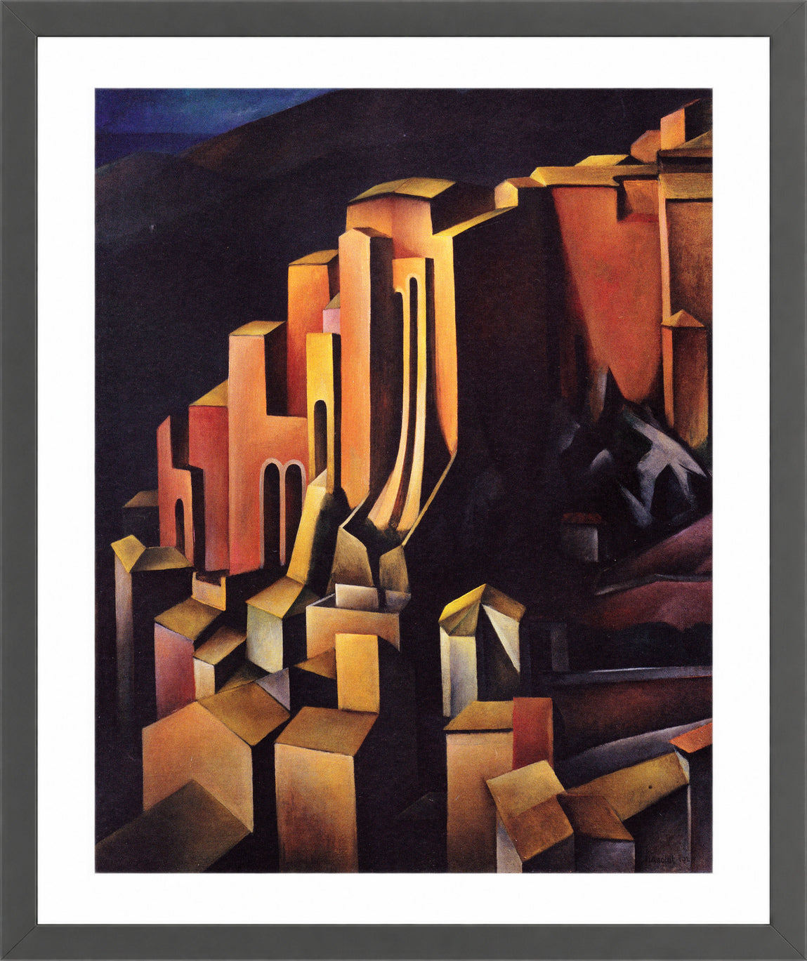 Olevano (1924) by Alexander Kanoldt β dark grey frame