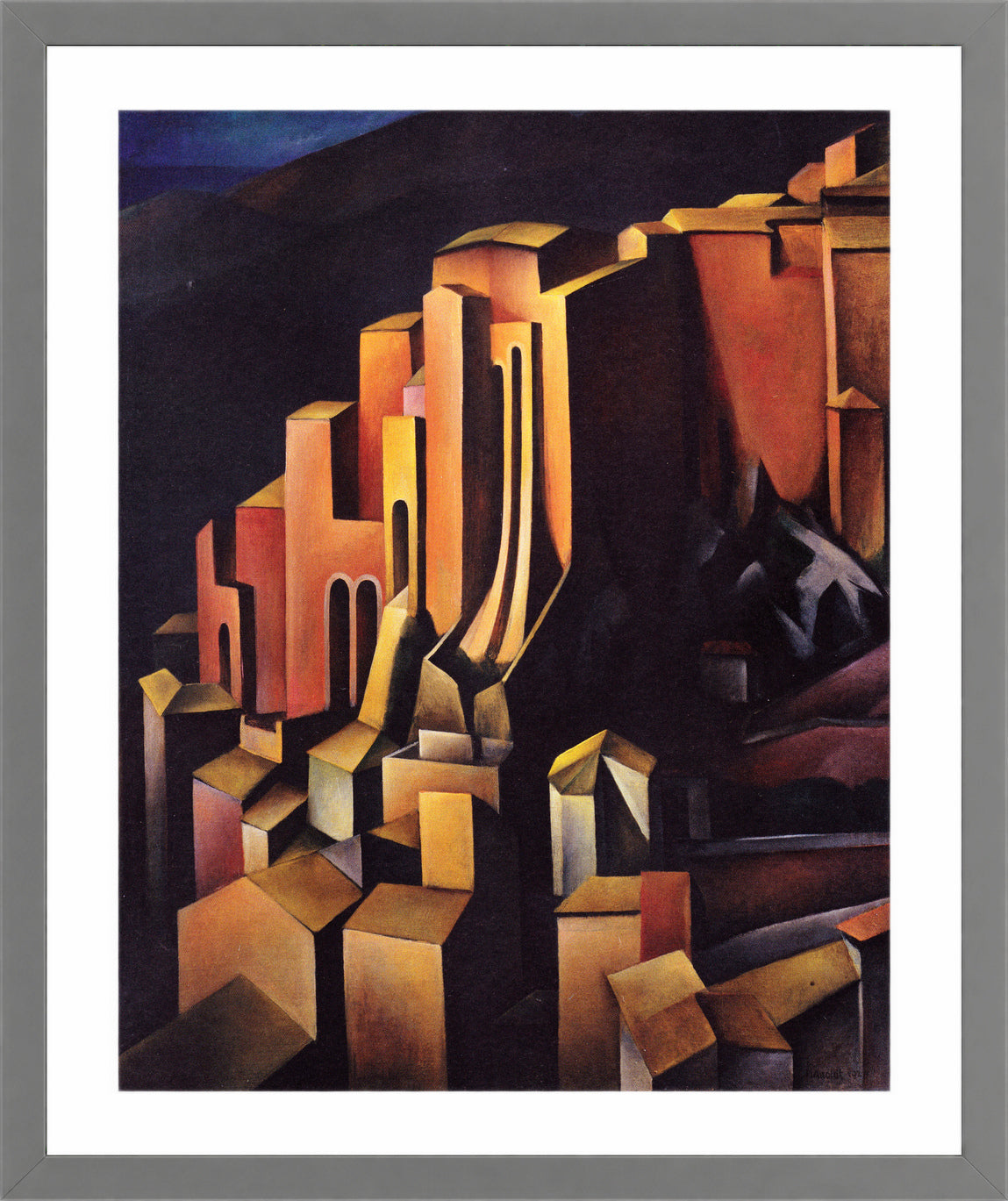 Olevano (1924) by Alexander Kanoldt β light grey frame