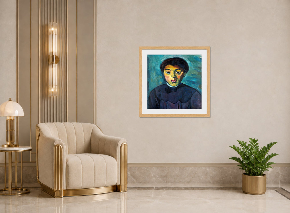 Portrait of a Girl (1911) by Alexander Kanoldt β art deco roomset