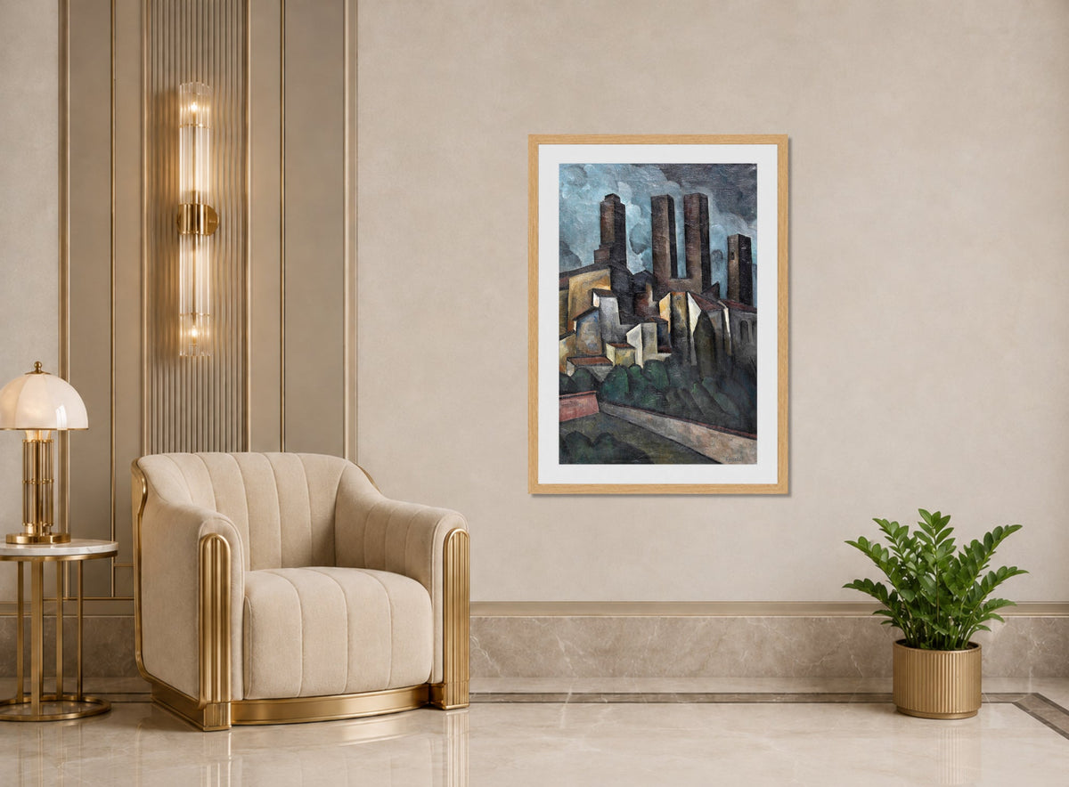 San Gimignano (1916) by Alexander Kanoldt — art deco roomset