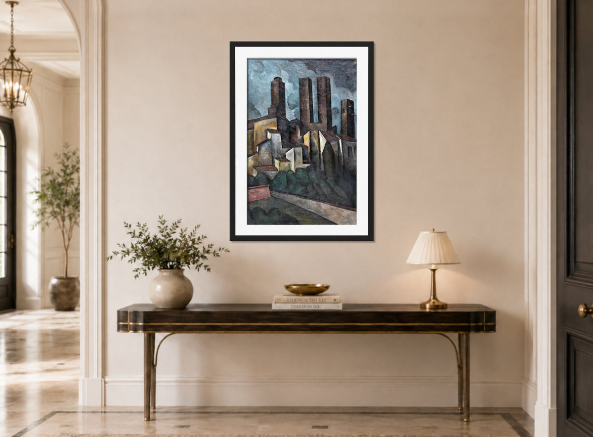 San Gimignano (1916) by Alexander Kanoldt — hallway
