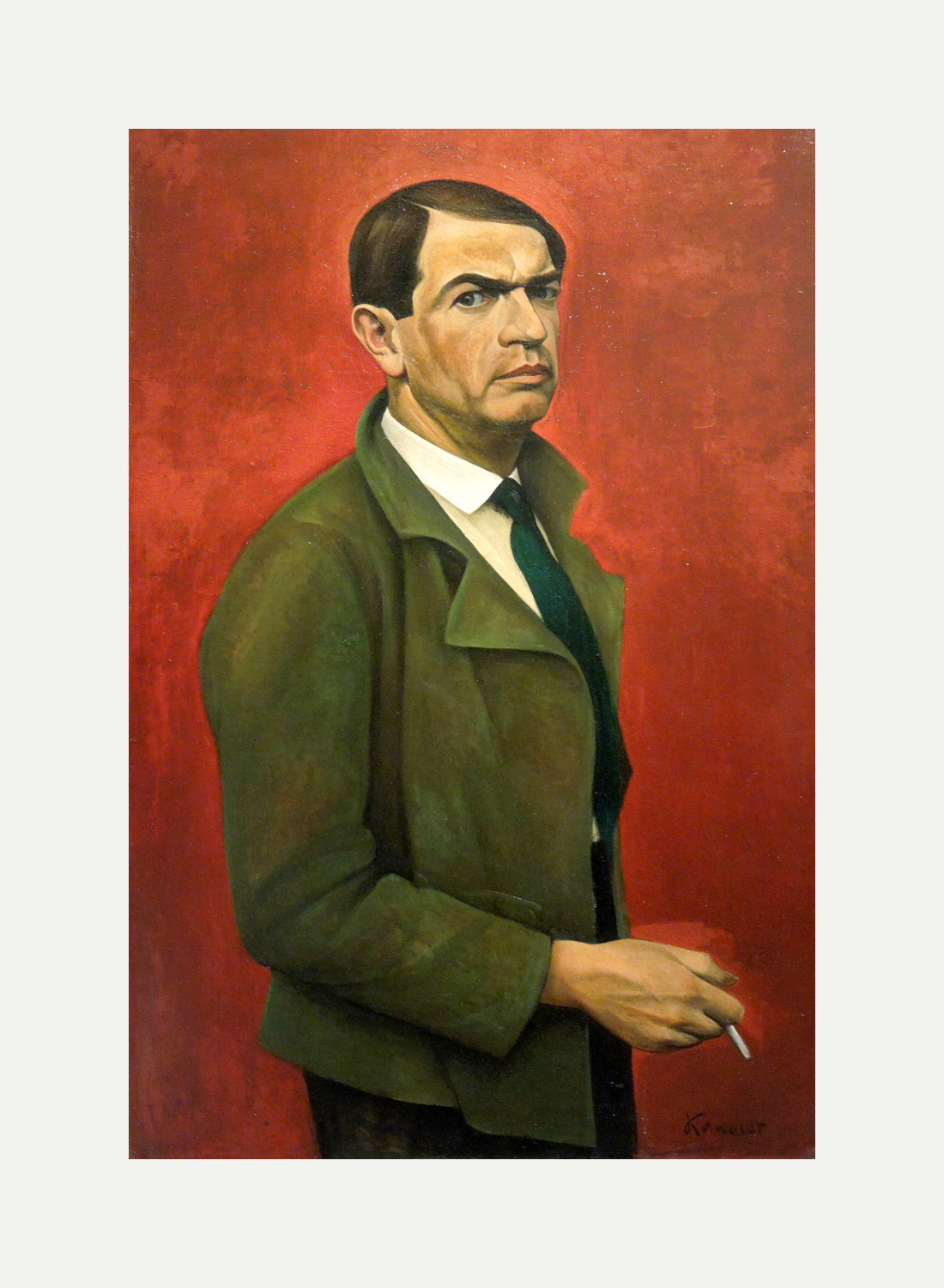 Self-Portrait (1929) by Alexander Kanoldt β rolled canvas
