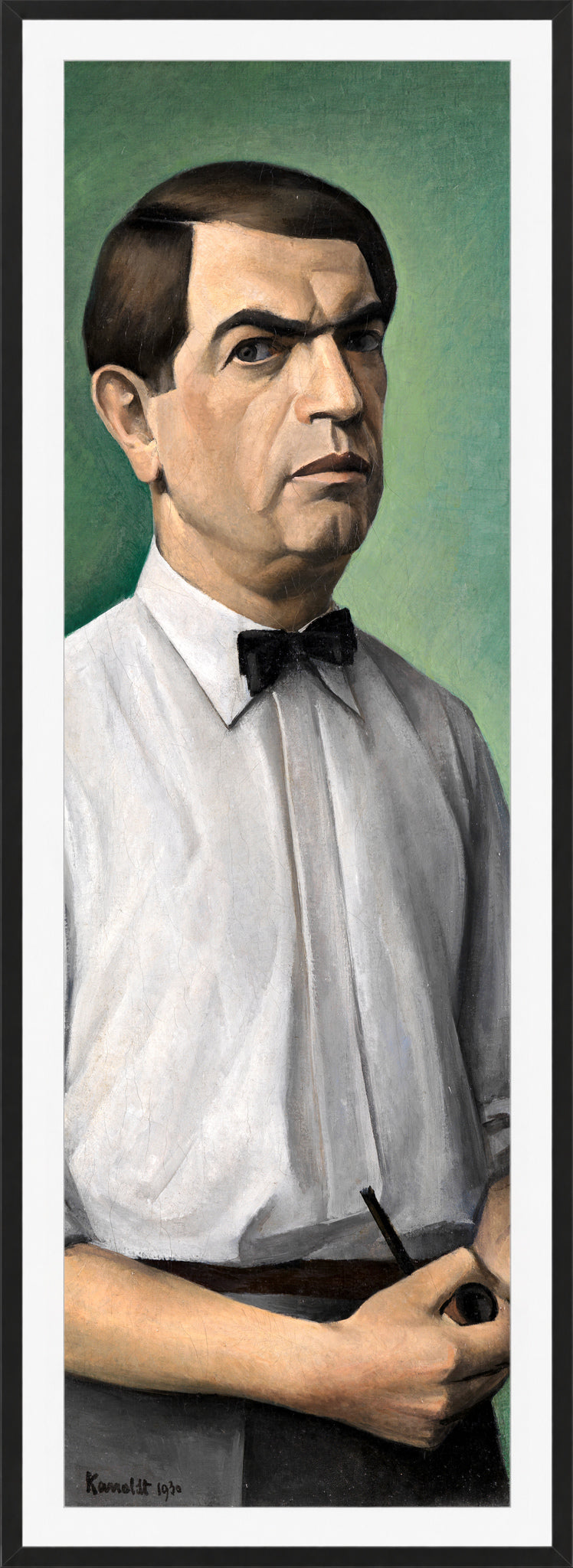 Self-Portrait (1930) by Alexander Kanoldt β black frame