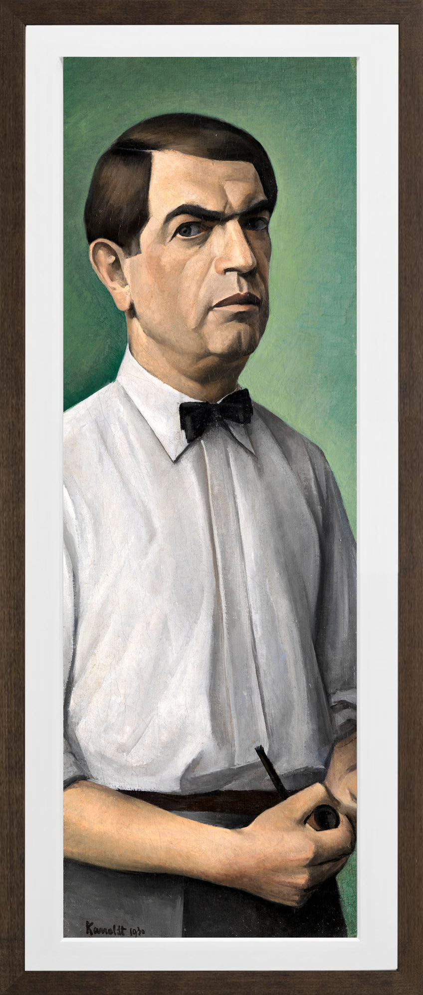 Self-Portrait (1930) by Alexander Kanoldt β brown frame
