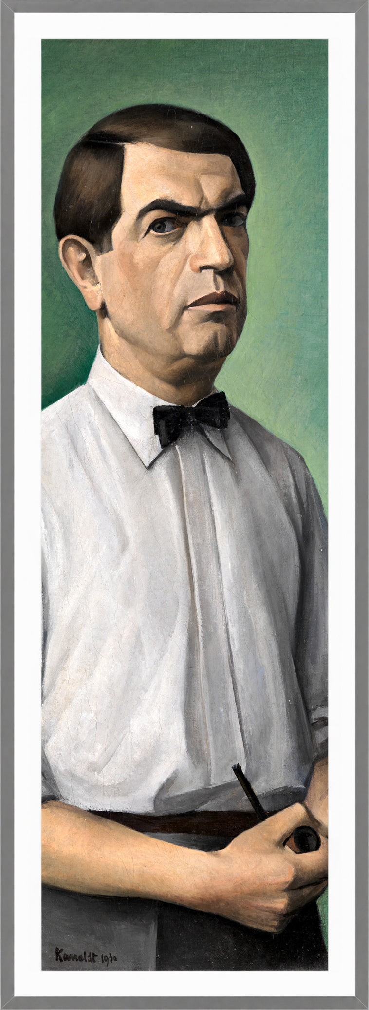 Self-Portrait (1930) by Alexander Kanoldt β light grey frame