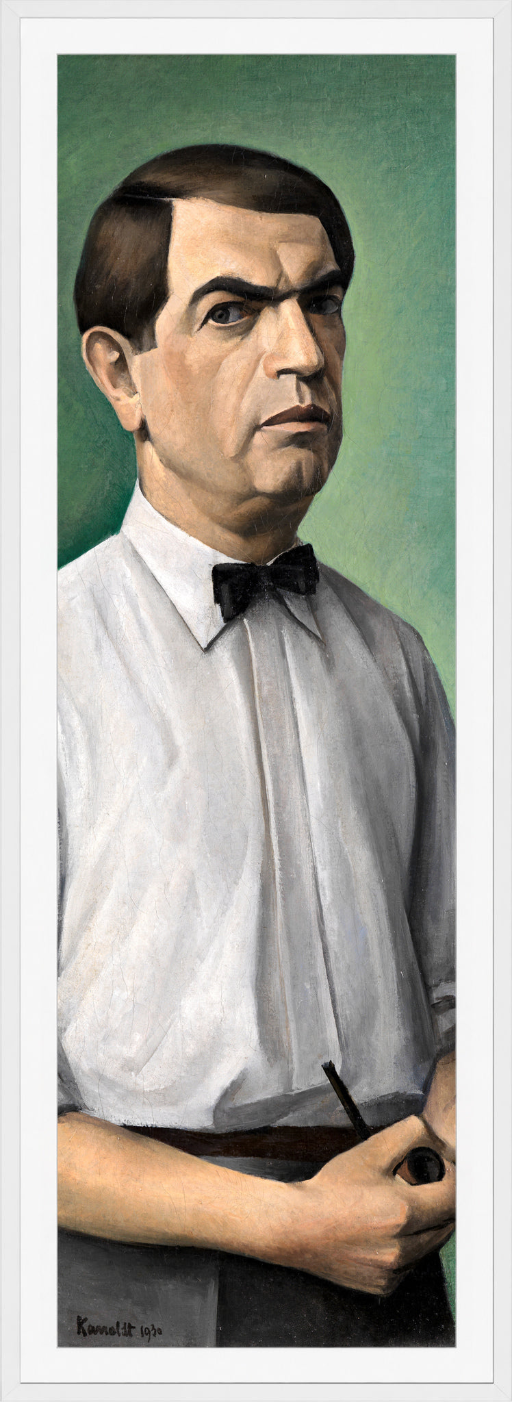 Self-Portrait (1930) by Alexander Kanoldt β white frame