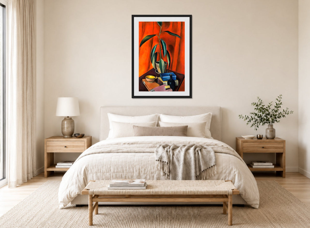 Still Life with Rubber Tree (1921) by Alexander Kanoldt β bedroom