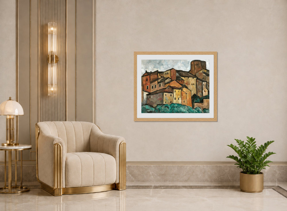 Studie San Gimignano (1913) by Alexander Kanoldt β art deco roomset