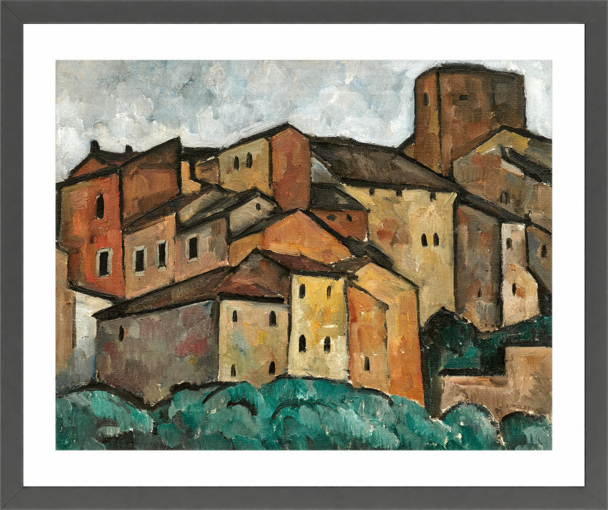 Studie San Gimignano (1913) by Alexander Kanoldt β dark grey frame