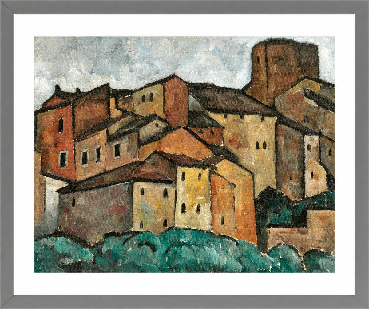 Studie San Gimignano (1913) by Alexander Kanoldt β light grey frame