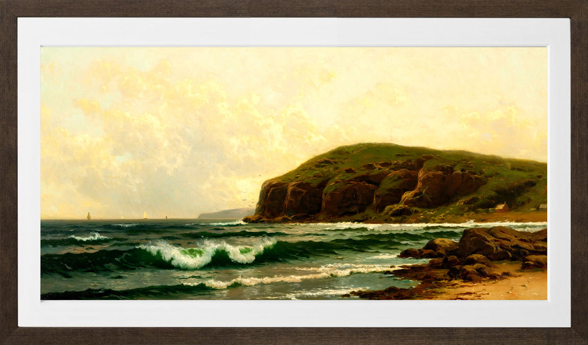 Alfred Thompson Bricher, A Fair Day on the Coast — brown frame