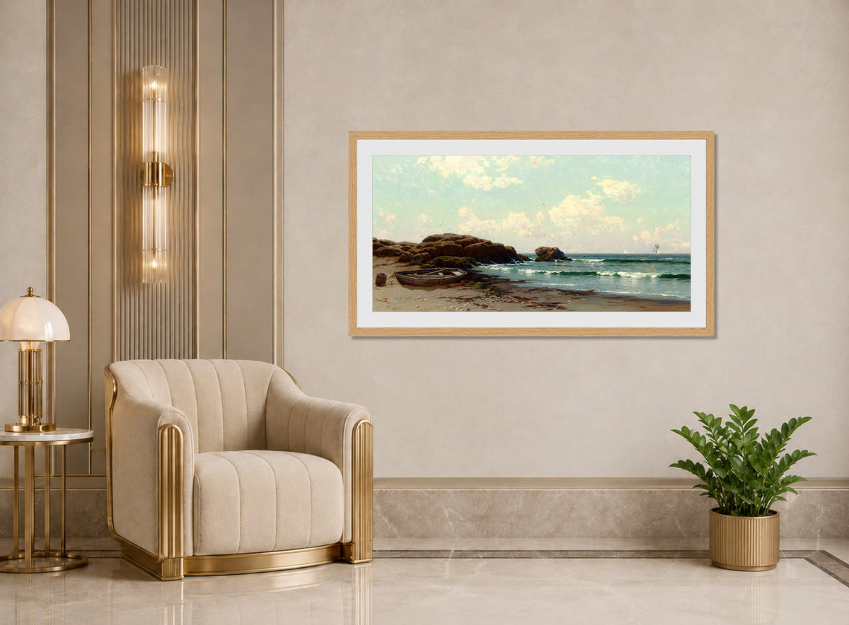 Alfred Thompson Bricher, Afternoon by the Ocean — art deco roomset
